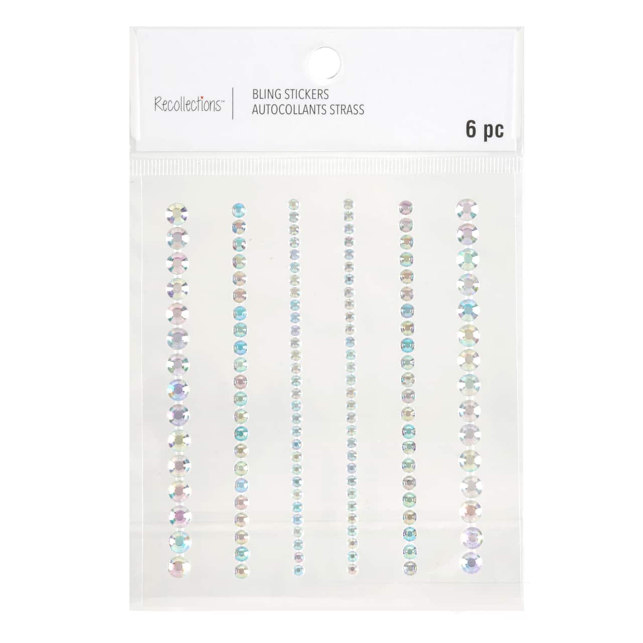 Clear Iridescent Gem Strip Bling Stickers By Recollections&#x2122;